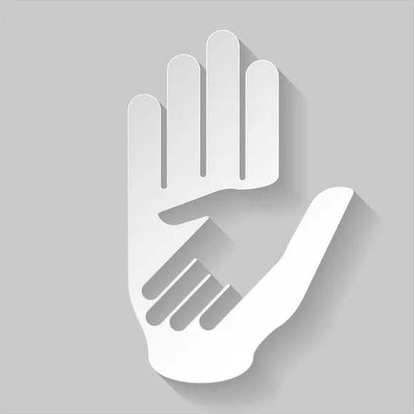 Папір руку допомоги — стоковий вектор