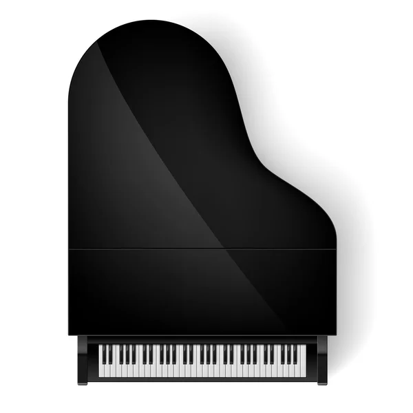 Piano in top view — Stock Vector