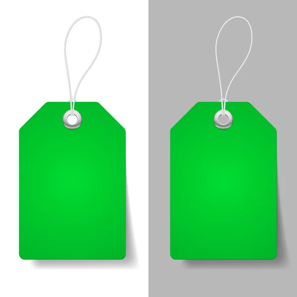 Étiquettes prix vert — Image vectorielle