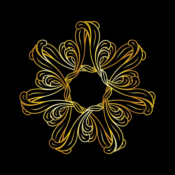 Patrón floral dorado — Archivo Imágenes Vectoriales