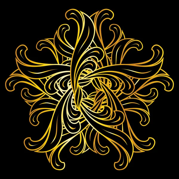 Golden floral patroon — Stockvector