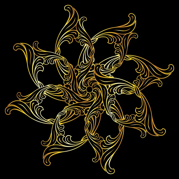 Golden floral patroon — Stockvector