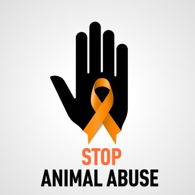 Stop Animal Abuse sign clipart