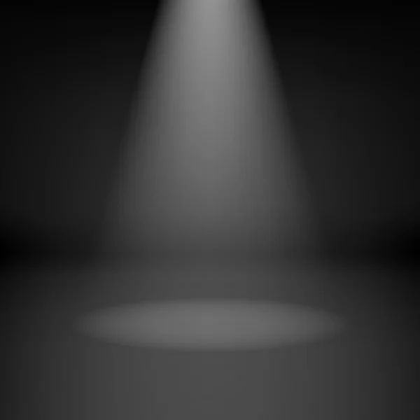 Chambre noire vide avec projecteur — Image vectorielle