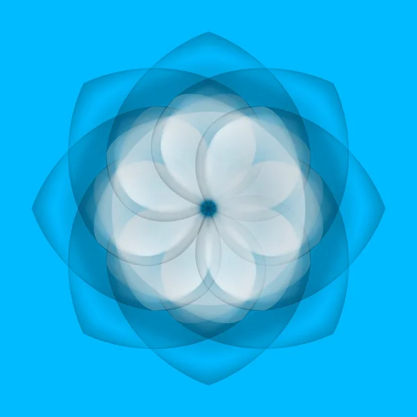 Abstract flower op blauwe achtergrond — Stockvector