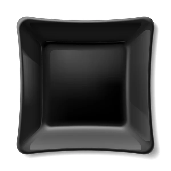 Black plate — Stock Vector