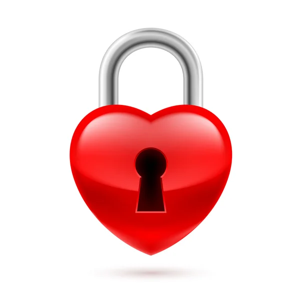 Padlock as heart — Stock Vector