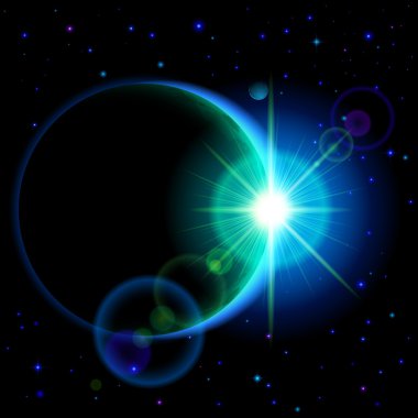 parlama ile karanlık planet