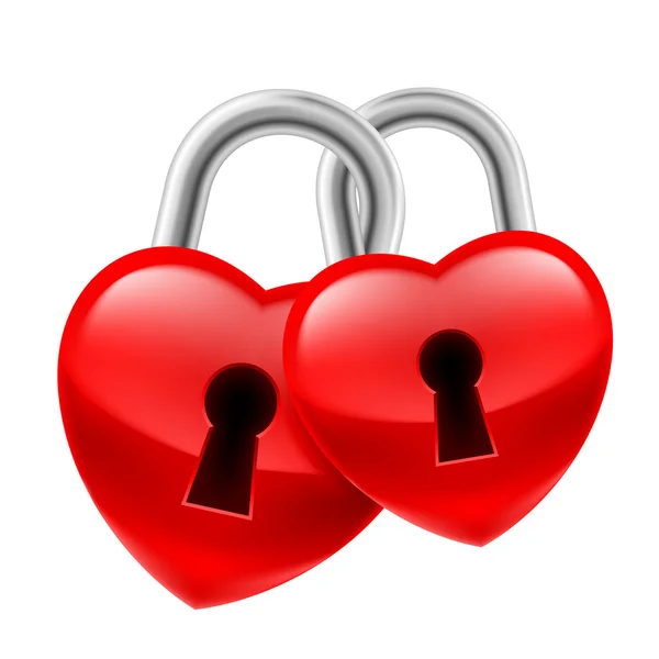 Heart locks — Stock Vector