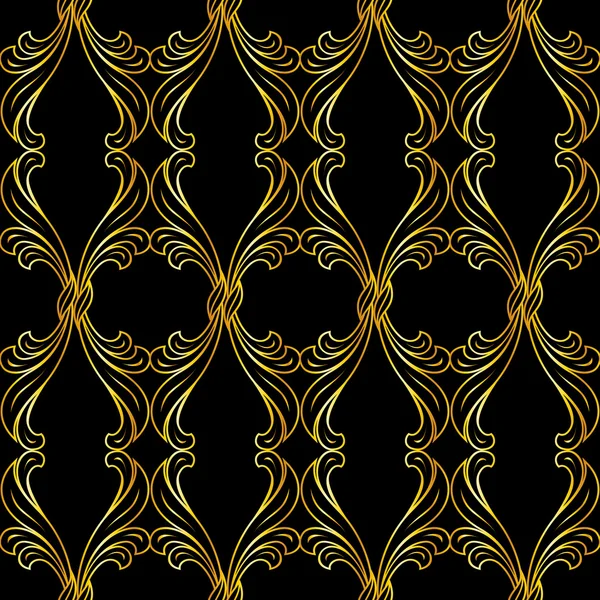 Motif floral doré — Image vectorielle