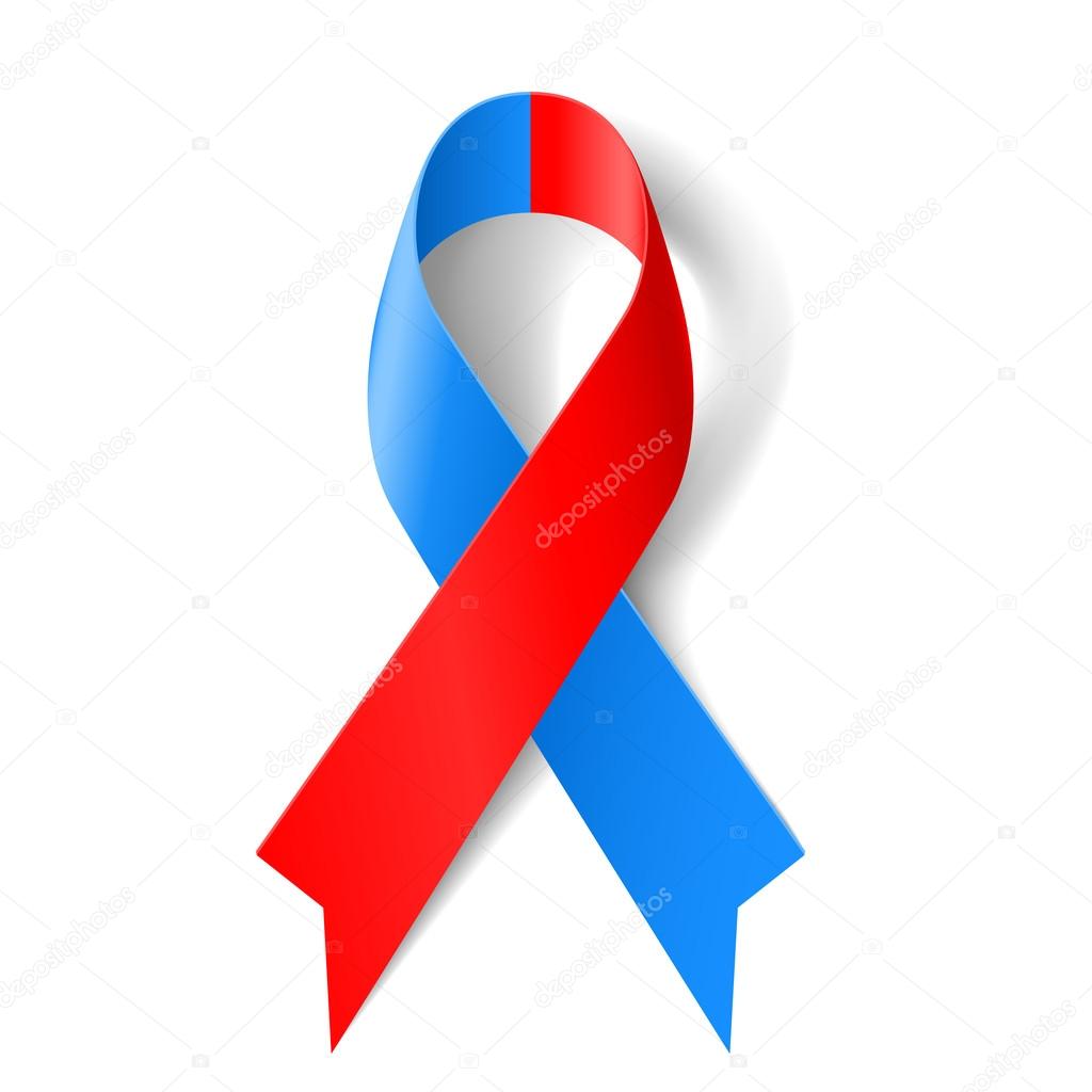 Red and blue ribbon