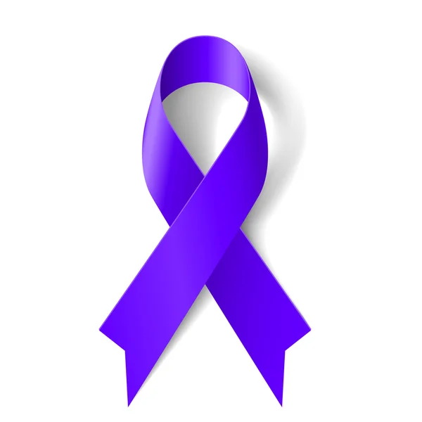 Purple ribbon — Stock Vector