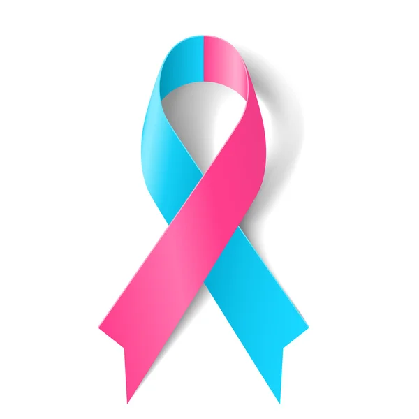 Pink and blue ribbon — Stock Vector