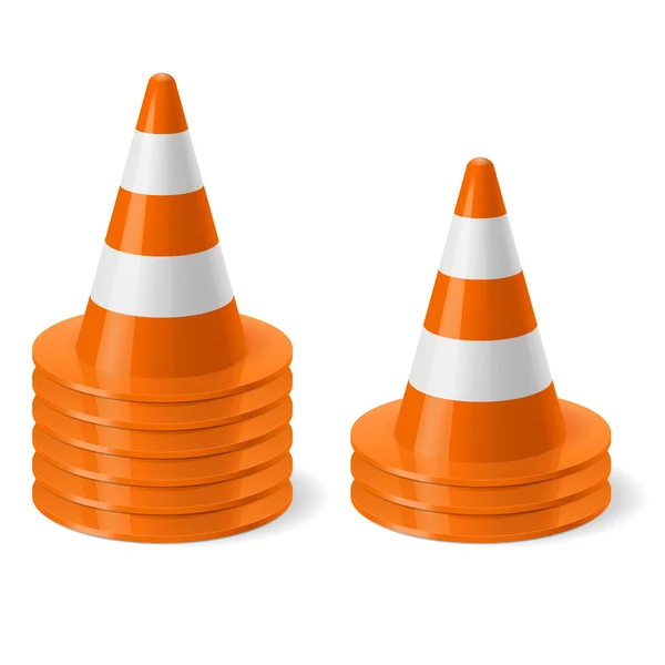 Piles of road cones — Stock Vector