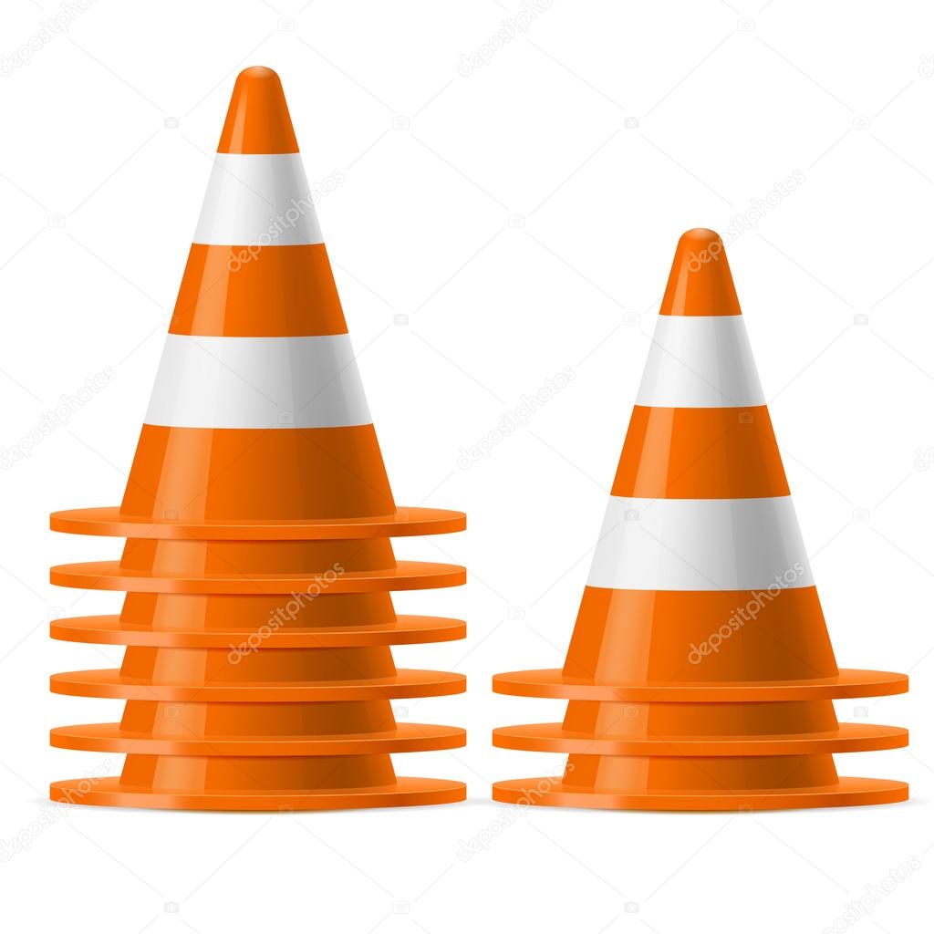 Piles of traffic cones