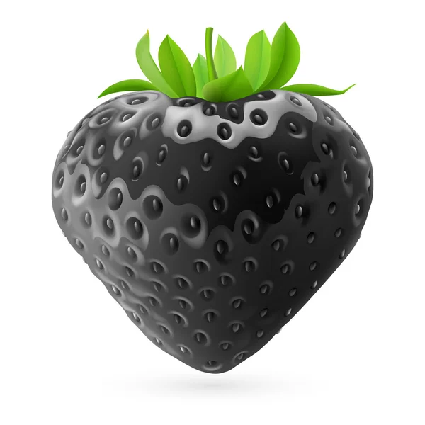 Black strawberry — Stock Vector