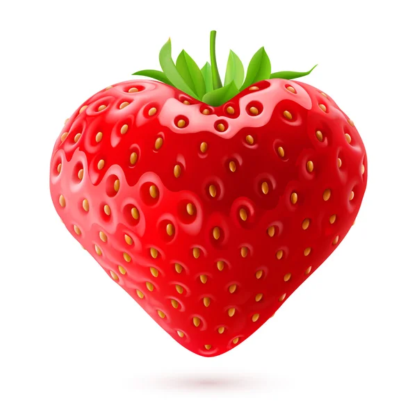 Strawberry hjärta — Stock vektor