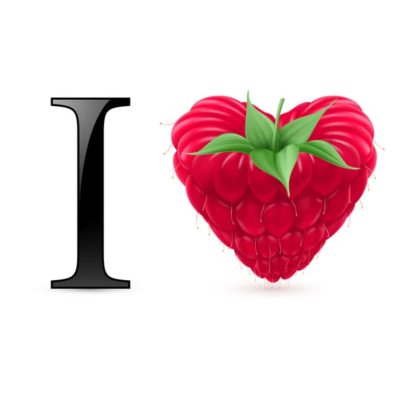 I love raspberry — Stock Vector