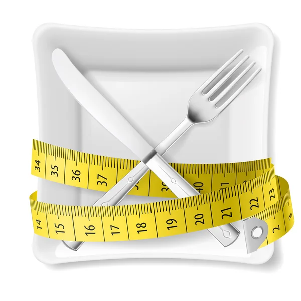 Illustration du concept de régime alimentaire — Image vectorielle