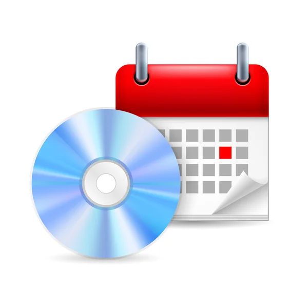 CD en kalender — Stockvector