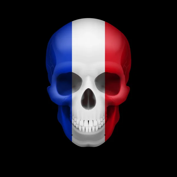 French flag skull — Stock Vector