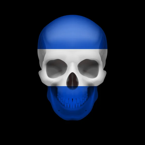 Crâne de drapeau salvadorien — Image vectorielle