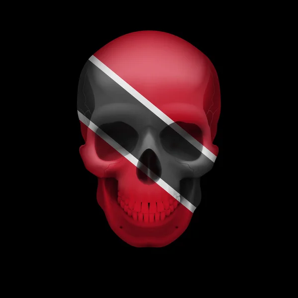 Trinidad and Tobago flag skull — Stock Vector