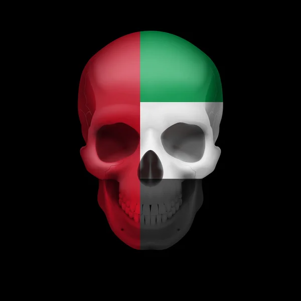 UAE flag skull — Stock Vector