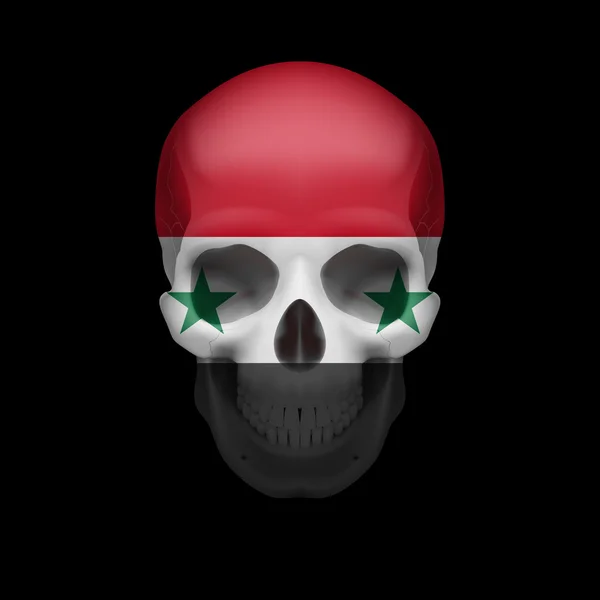 Syrian flag skull — Stock Vector