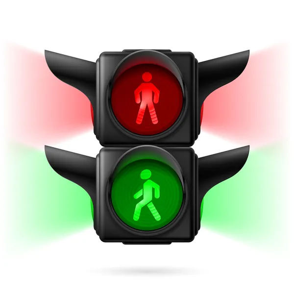 Pedestrian traffic lights — Stock Vector