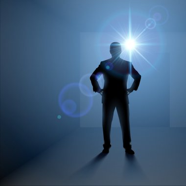 Odada tek başına duran adam