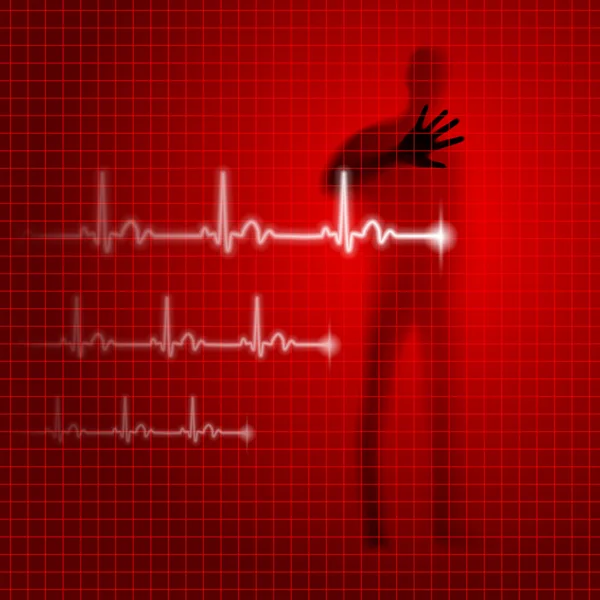 Battito cardiaco sfondo — Foto Stock