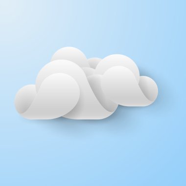 Abstract white cloud  clipart