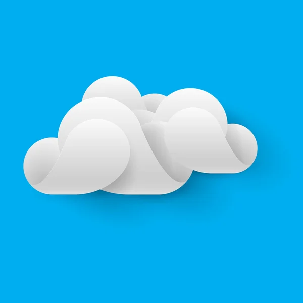 Nube blanca abstracta — Vector de stock