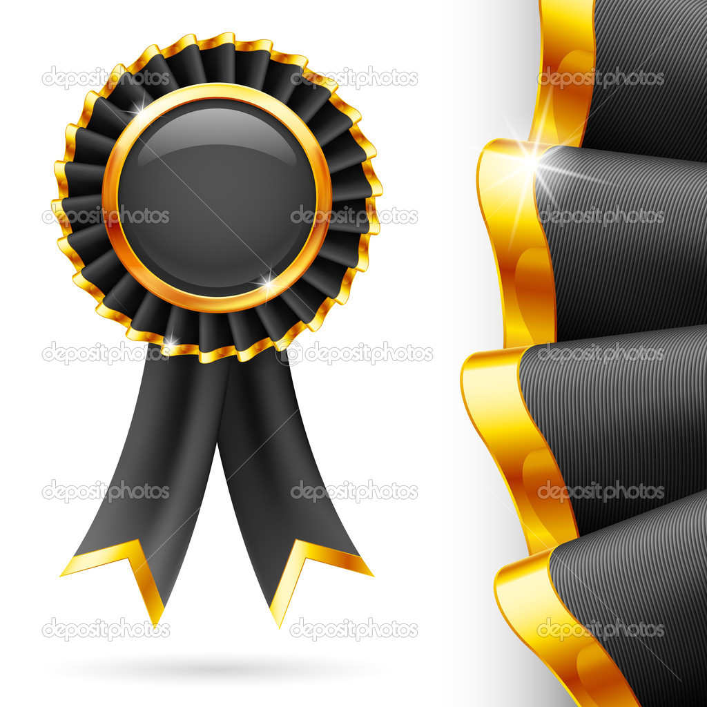 Black award ribbon