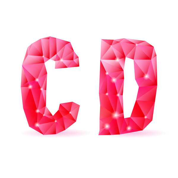 Ruby polygonal font