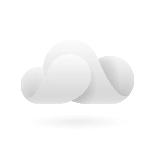 Nube blanca abstracta — Vector de stock