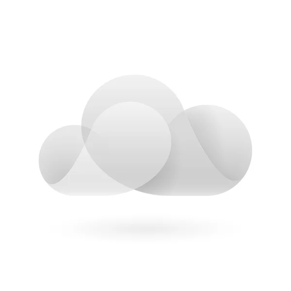 Abstract grey and white cloud — Stock Vector