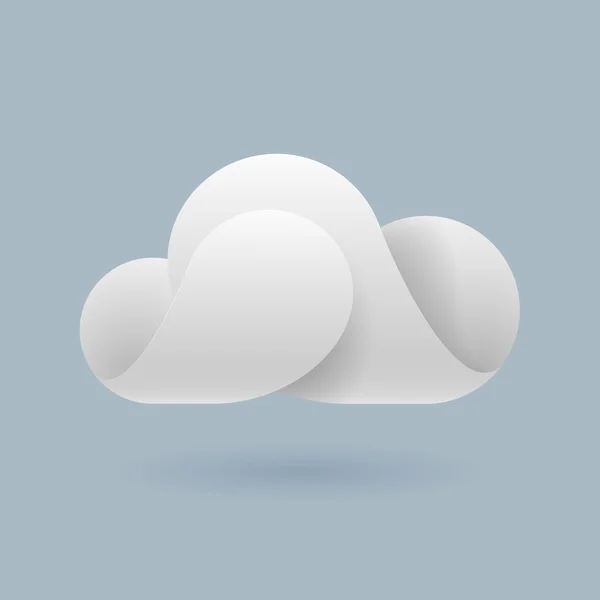 Abstracte witte wolk — Stockvector