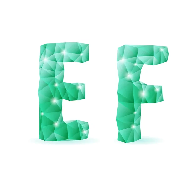 Fonte Emerald green polygonal — Image vectorielle
