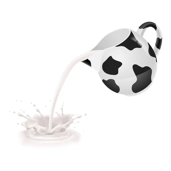 Молоко виливають з глечика — стоковий вектор