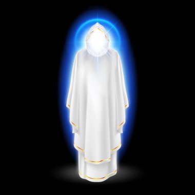 siyah üzerine beyaz melek