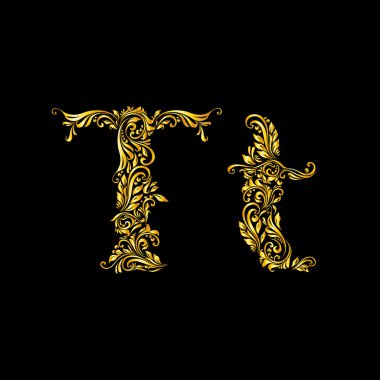 Decorated letter 't'