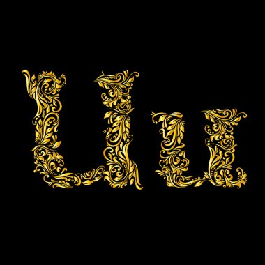 Decorated letter 'u'