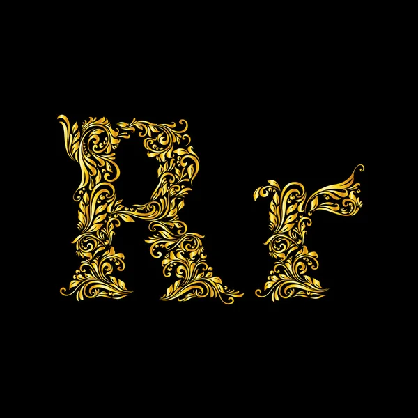 Carta decorada 'R' — Vetor de Stock