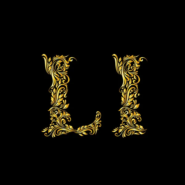 Decorated letter 'l' — Stock vektor