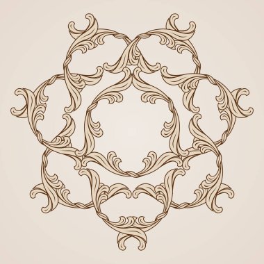 Dekoratif çiçek desenli. açık ve koyu kahverengi renkler gösterimde