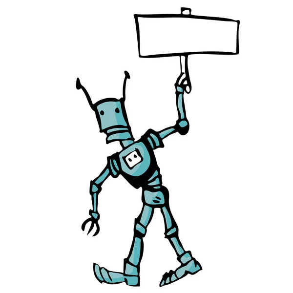 Kreslený Robot Ilustrace Bílém Pozadí Pro Design — Stockový vektor