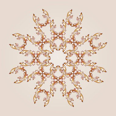 Arka planda kahverengi kına deseni var.