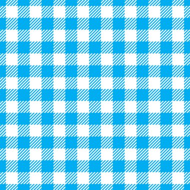 Kusursuz Mavi Beyaz Geleneksel Gingham desenli kumaş dokusu